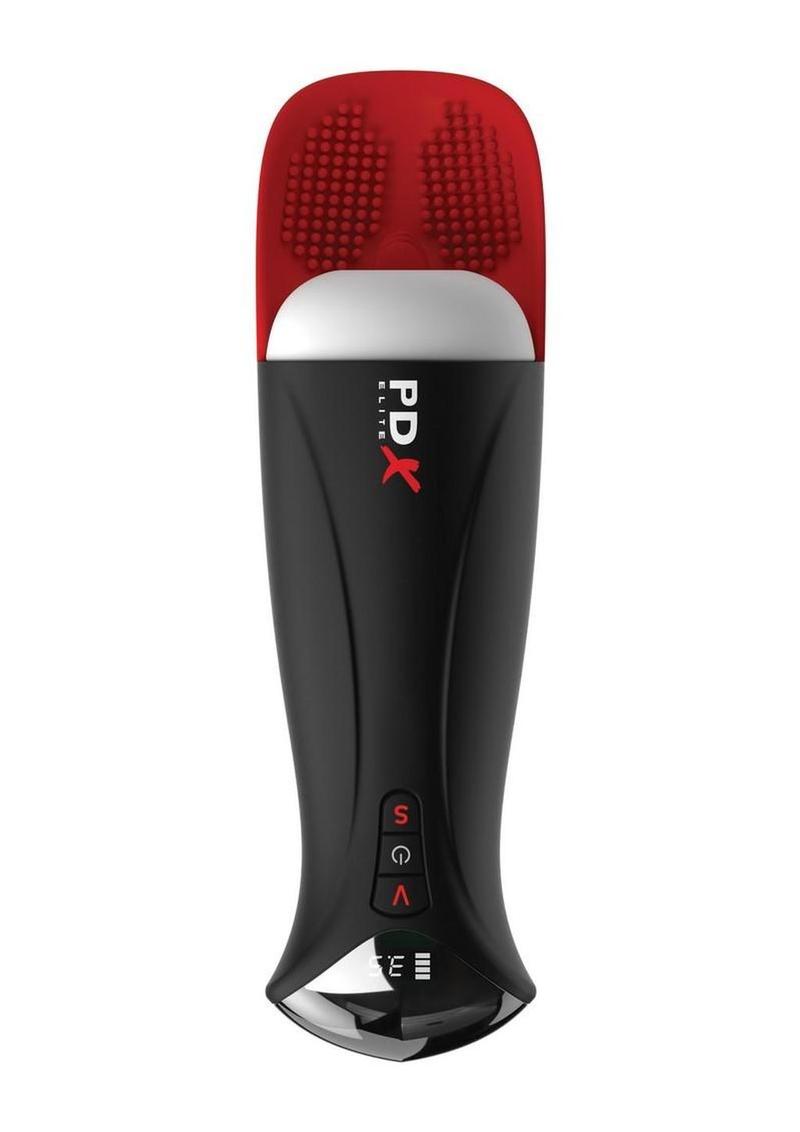 Pdx Elite Fap-O-Matic Pro XL Rechargeable Masturbator - Black/Red