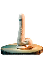 Peek A Boo Vibrating Rechargeable Silicone Dildo - Light