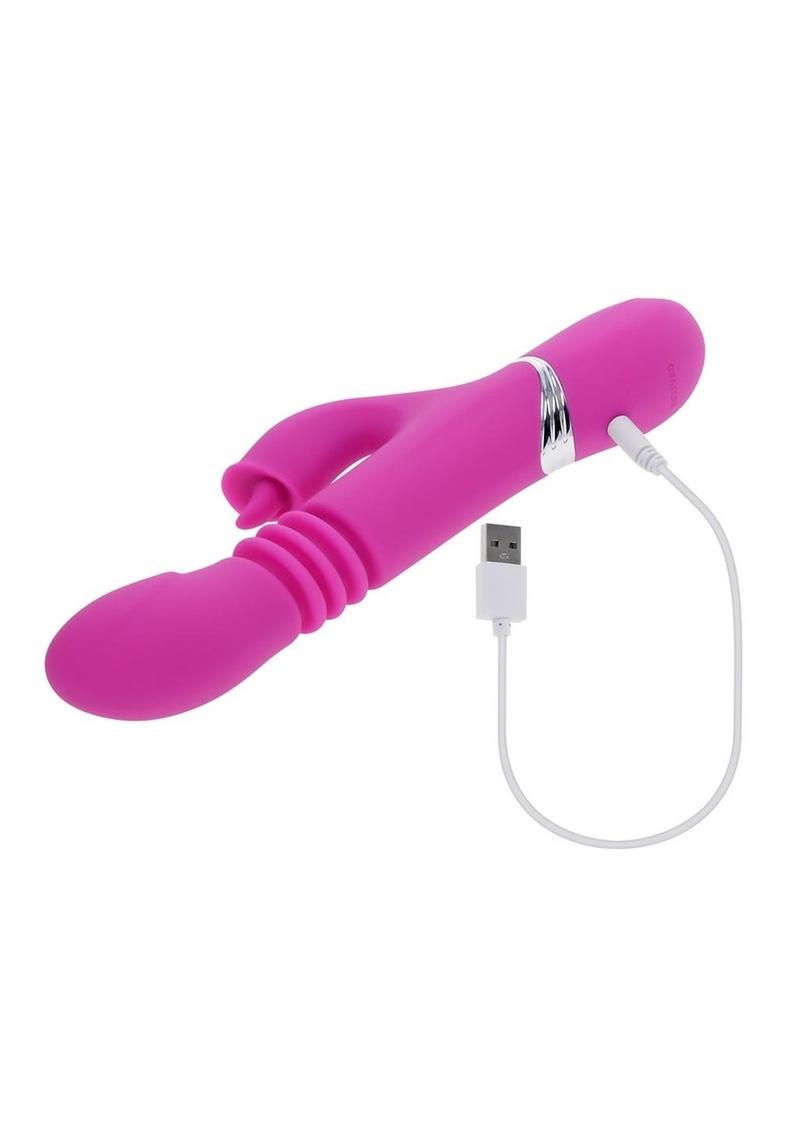 Vibrador multi de silicona recargable Pink Dragon