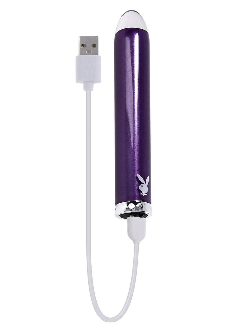 Vibrador de silicona recargable Playboy Amethyst