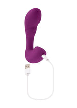 Playboy Arch Rechargeable Silicone Vibrator with Clitoral Stimulator