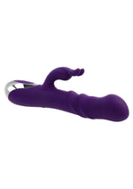 Vibrador de conejo de silicona recargable Playboy Bunny Punch con cabezal giratorio para el punto G