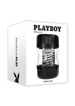 Playboy Spring Fling Rechargeable Stroker - Black/Clear