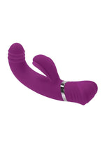 Vibrador de silicona recargable con estimulador del clítoris Tap That de Playboy