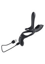 Anillo para el pene de silicona recargable de 3 vías de Playboy