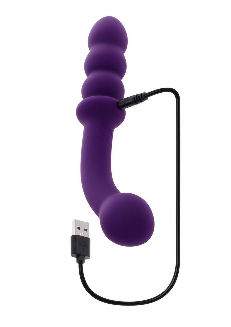 Vibrador doble de silicona recargable The Seeker de Playboy