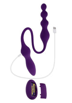 Plug anal y vibrador de silicona recargable de doble extremo Playboy This and That