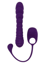 Playboy Twisted Playground Rechargeable Silicone Dual Vibrator with Detachable C-Ring Anal Tail