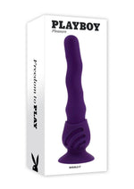 Playboy Wiggle It Rechargeable Silicone Wiggling Shaft - Purple