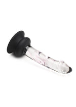 Consolador de cristal Pleasure Crystals con base de silicona