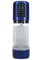 Pumped Ultralift 10 Function Rechargeable Masturbator - Metallic - Blue