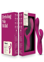 Quinn Rechargeable Silicone Rabbit Vibrator - Burgundy/Red