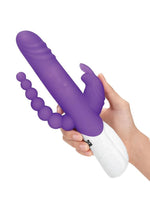 Vibrador de silicona recargable de doble penetración Rabbit Essential