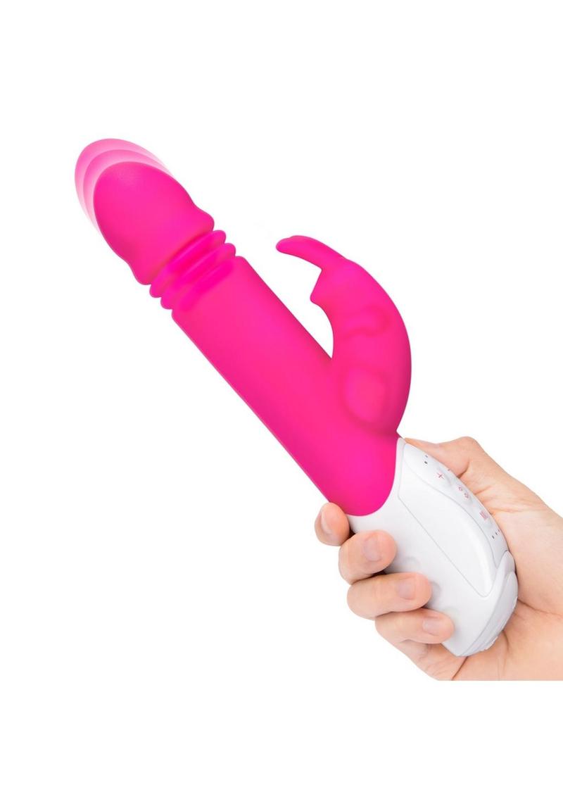 Vibrador de conejo recargable de silicona con estimulación del punto G de Rabbit Essentials