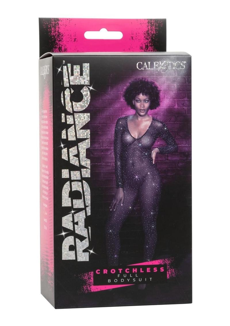 Radiance Crotchless Full Body Suit - Black - One Size