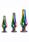 Rainbow Metal Anal Plug - Metal/Multicolor - 3 Piece/Set