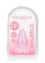 Realrock Crystal Clear Anal Plus - Clear/Pink - 3.5in