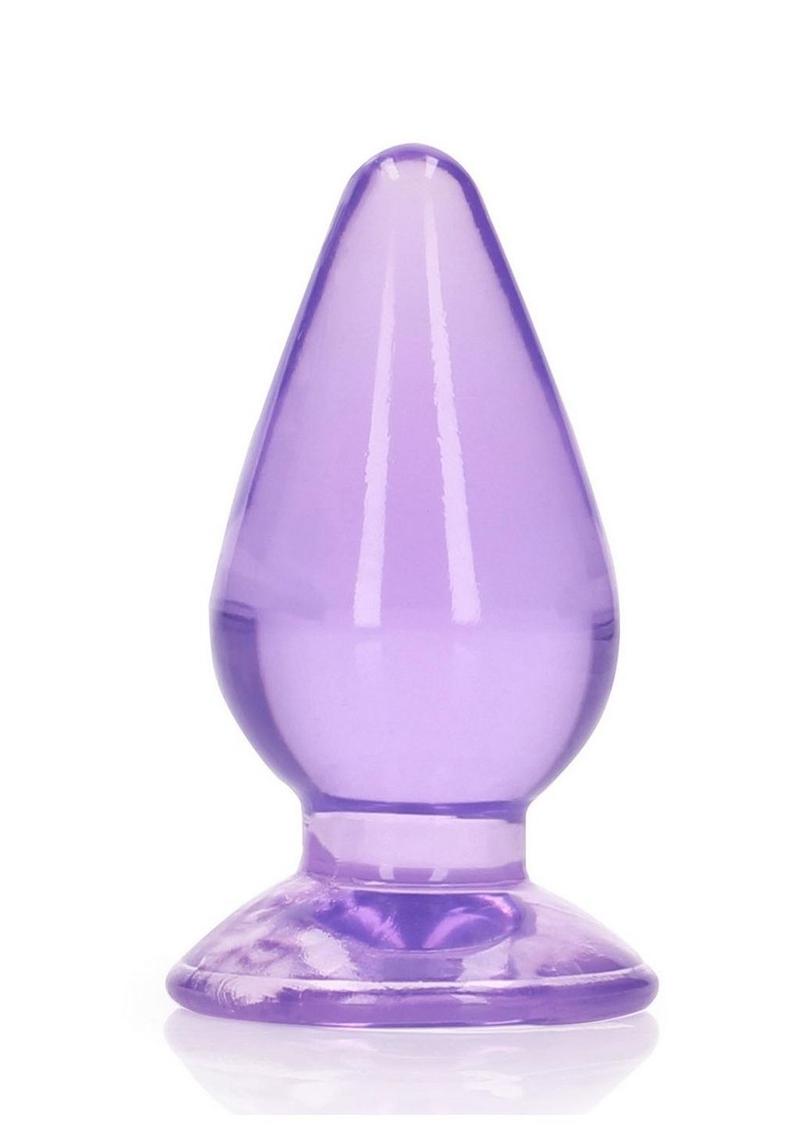 Realrock Crystal Clear Anal Plus - Clear/Purple - 3.5in