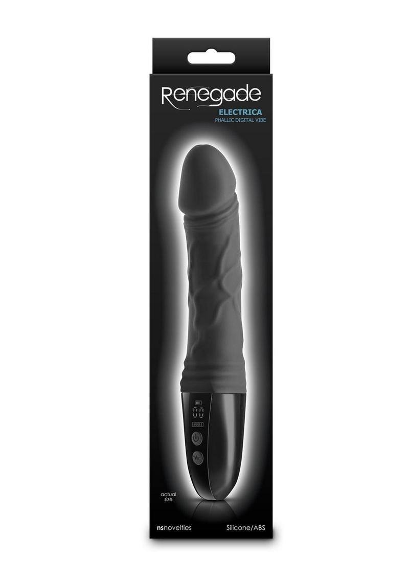 Renegade Electrica Rechargeable Silicone Vibrator - Black