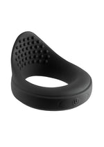 Renegade Slider Rechargeable Silicone Cock Ring - Black