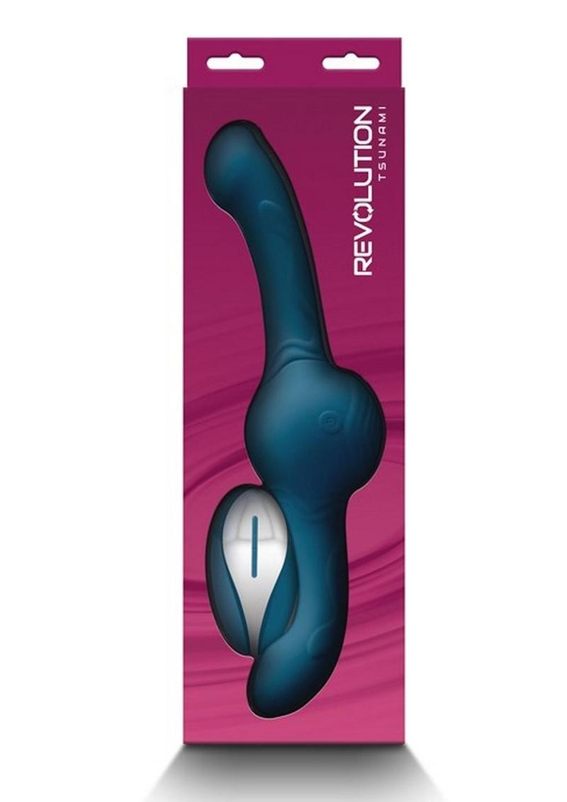 Vibrador de silicona recargable con control remoto Revolution Tsunami