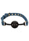 Ride 'Em Premium Denim Collection Ball Gag - Blue