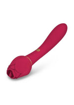 Vibrador de silicona recargable de doble extremo con estimulador del clítoris Secret Kisses Rosegasm Lingo