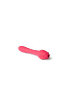 Vibrador de silicona recargable de doble extremo con estimulador del clítoris Secret Kisses Rosegasm Twosome