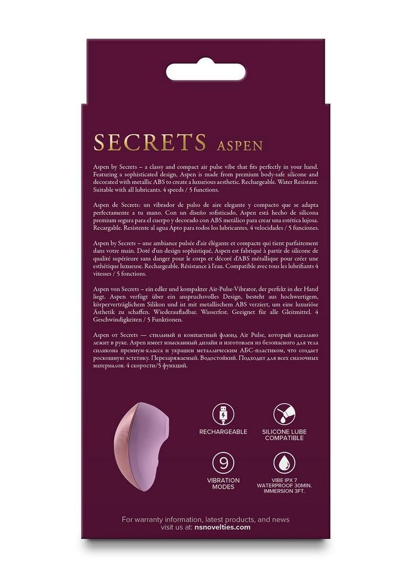 Estimulador de clítoris de silicona recargable Secrets Aspen