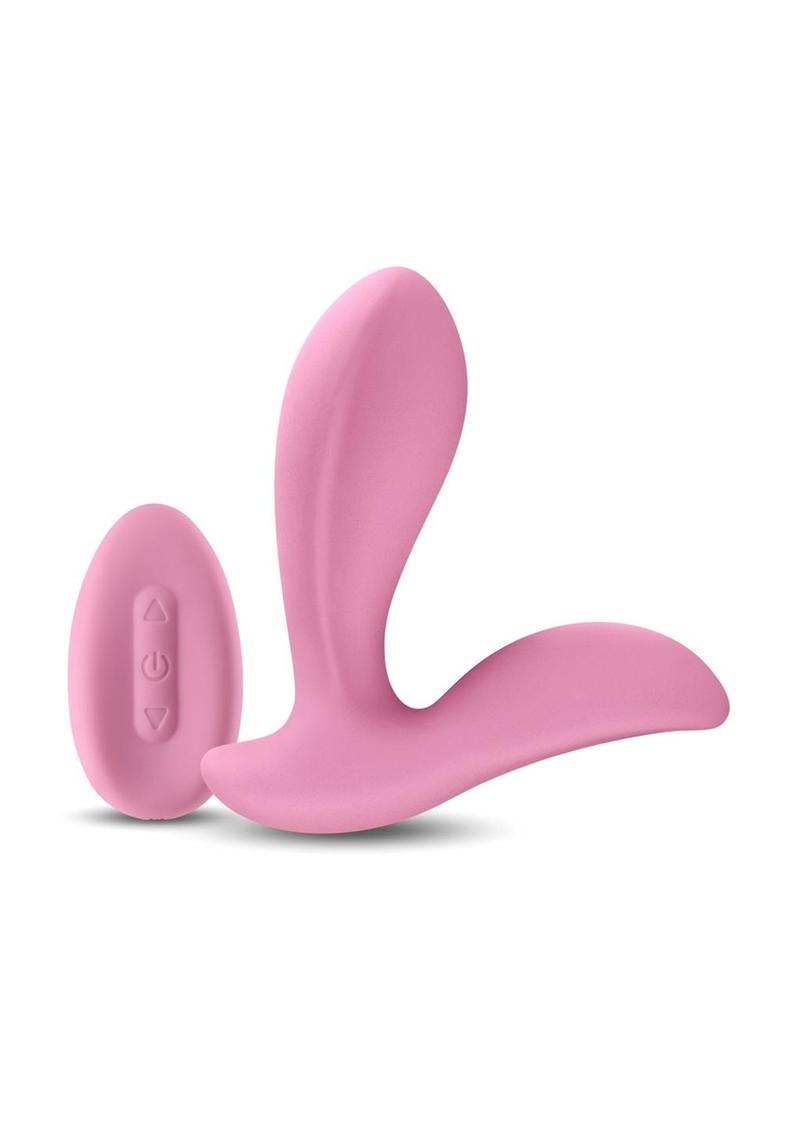 Secrets Rain Rechargeable Silicone Vibrator with Remote - Pink