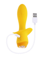 Tapón vibrador de silicona recargable amarillo Mellow de Selopa