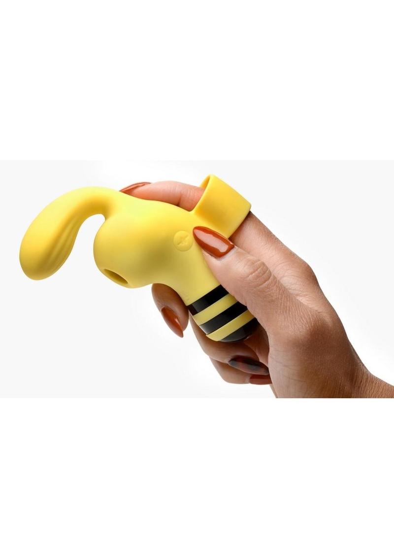 Vibrador de dedo estimulador del clítoris de silicona recargable Sucky Bee de Shegasm