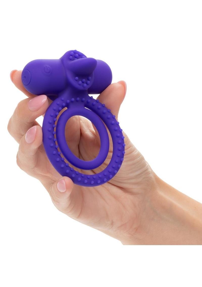 Anillo de silicona recargable para el pene con doble clímax