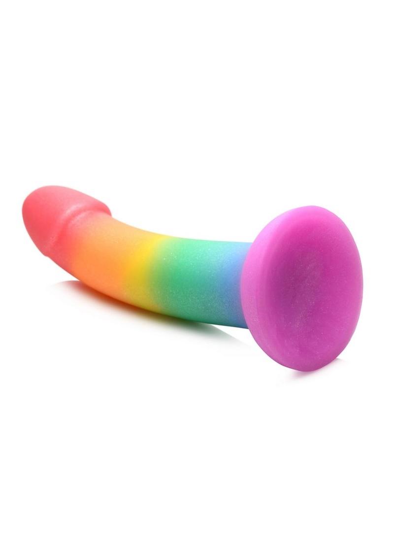 Simply Sweet Phallic Silicone Rainbow Dildo