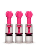 Size Matters Maxtwist Clit and Nipple Triple Sucker - Pink - Set