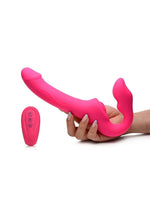 Correa U Licking Vibrador Recargable de Silicona sin Tirantes con Control Remoto