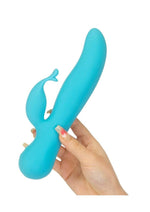 Swan The Kissing Swan Vibrador recargable de silicona de doble acción giratorio y para clítoris