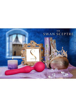 Masajeador de varita de silicona recargable de doble extremo Swan The Swan Sceptre