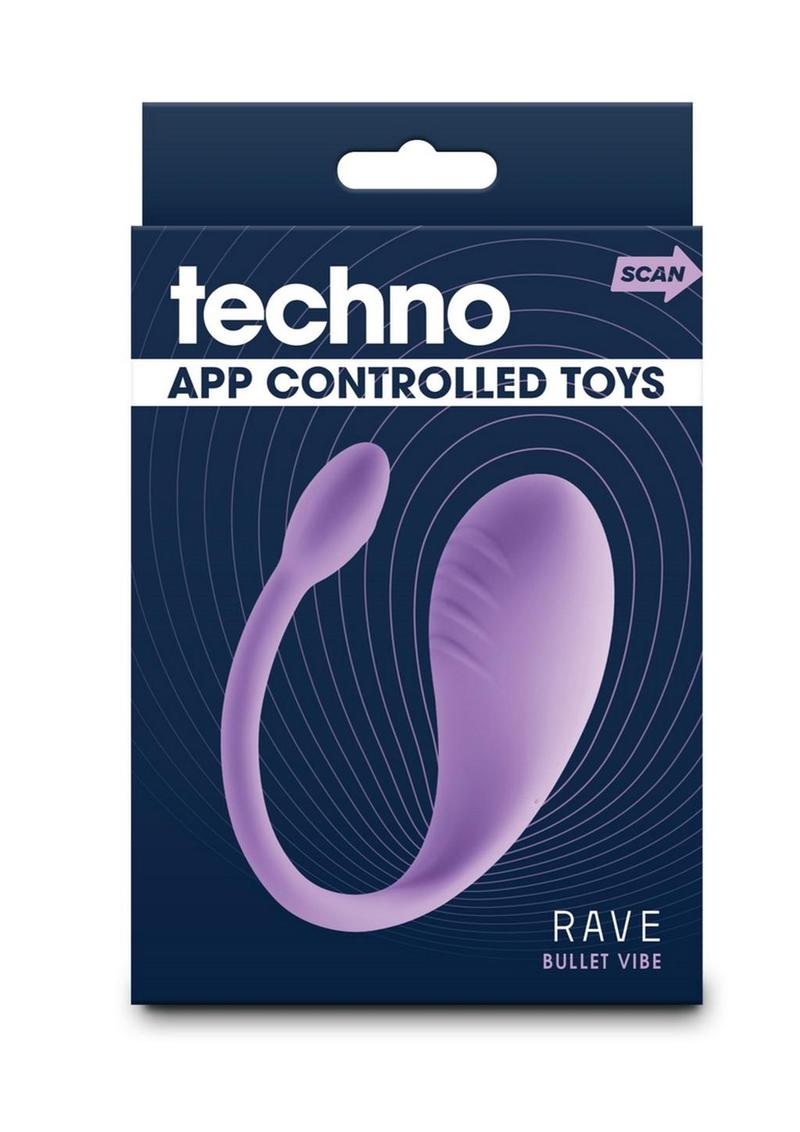 Techno Rave Rechargeable Silicone App Compatible Vibrator - Lavender/Purple