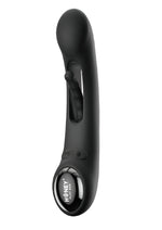 Tempo Pressure Sensing App Controlled Kinky Finger Tapping Rechargeable Silicone G-Spot Vibrator - Black