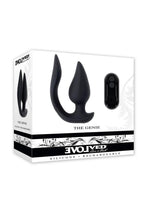 The Genie Rechargeable Silicone Multi-Play Vibrator with Remote - Black