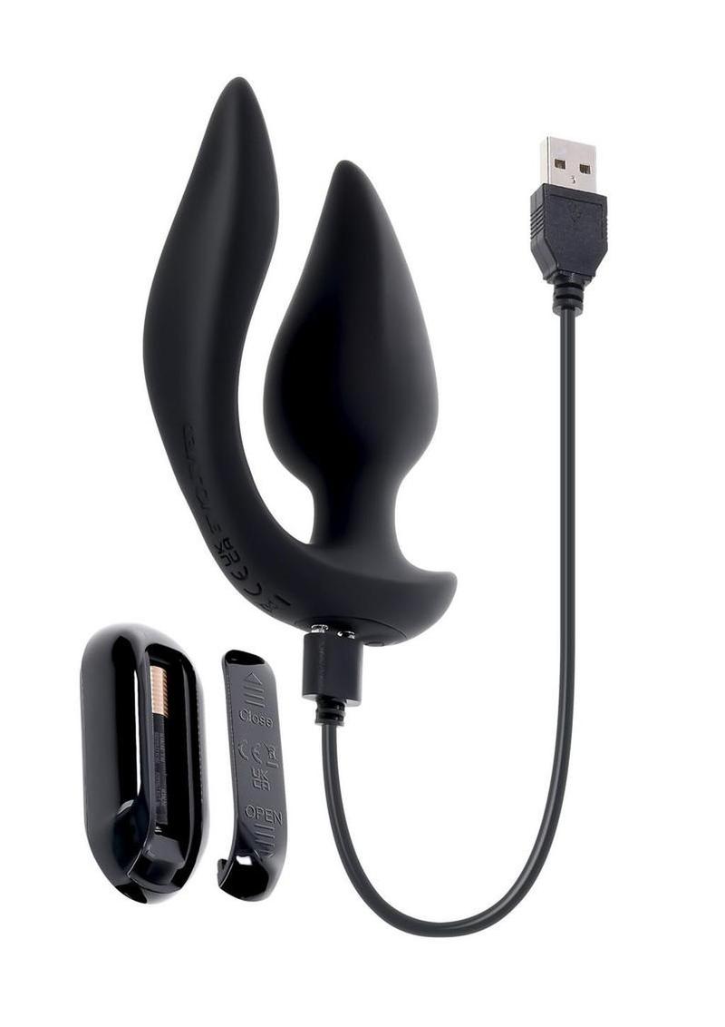 Vibrador multijuego de silicona recargable Genie con control remoto
