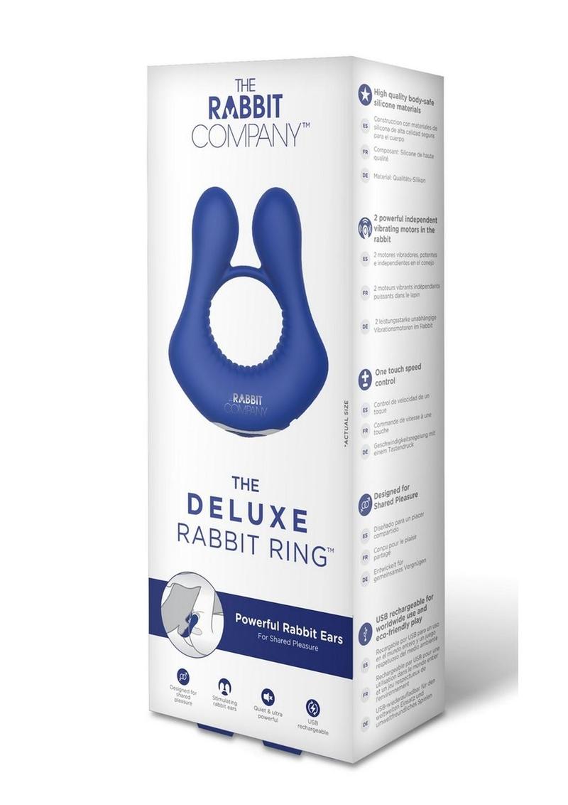 The Deluxe Rabbit Ring Rechargeable Silicone Couples Ring