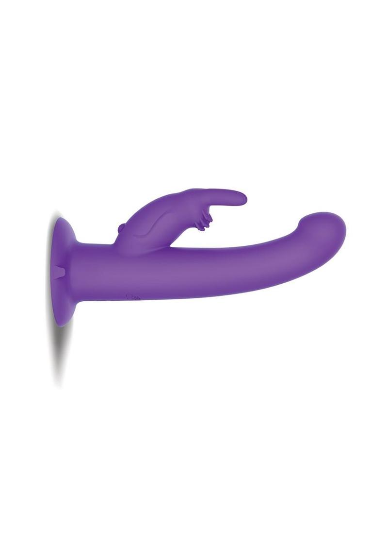 Vibrador de silicona recargable con clavija giratoria para punto G