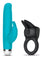 The Mini Rabbit and Rabbit Love Ring Silicone Rechargeable Couple's Playtime - Black/Blue - Set