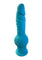 Throb Rechargeable Silicone Thrusting Dildo with Balls and Suction Cup - Teal