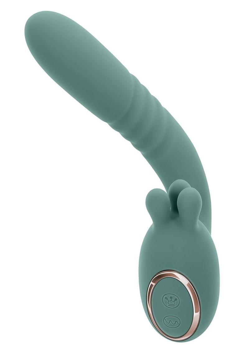 Thrust Into Ecstasy Rechargeable Silicone Dual Vibrator