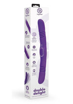 Together Toys Double Delight Rechargeable Silicone Couples Vibrator - Purple/Silver