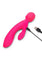Together Tri Delight Dual-Ended Rechargeable Silicone Triple Stim Wand and Rabbit Vibrator - Pink