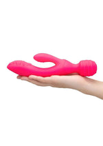 Together Tri Delight Dual-Ended Rechargeable Silicone Triple Stim Wand and Rabbit Vibrator